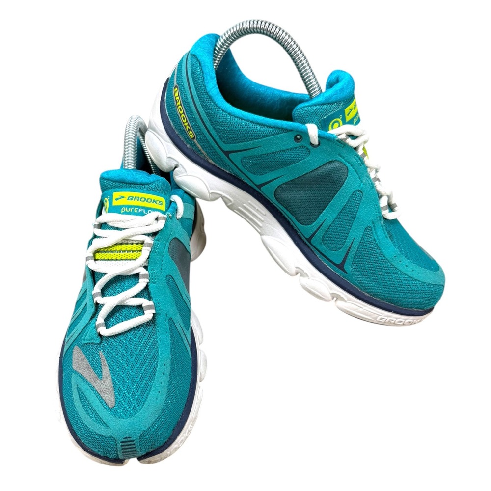Brooks PureFlow 2 Running Shoes Womens 7.5 Teal Athletic Sneakers 1201311B419